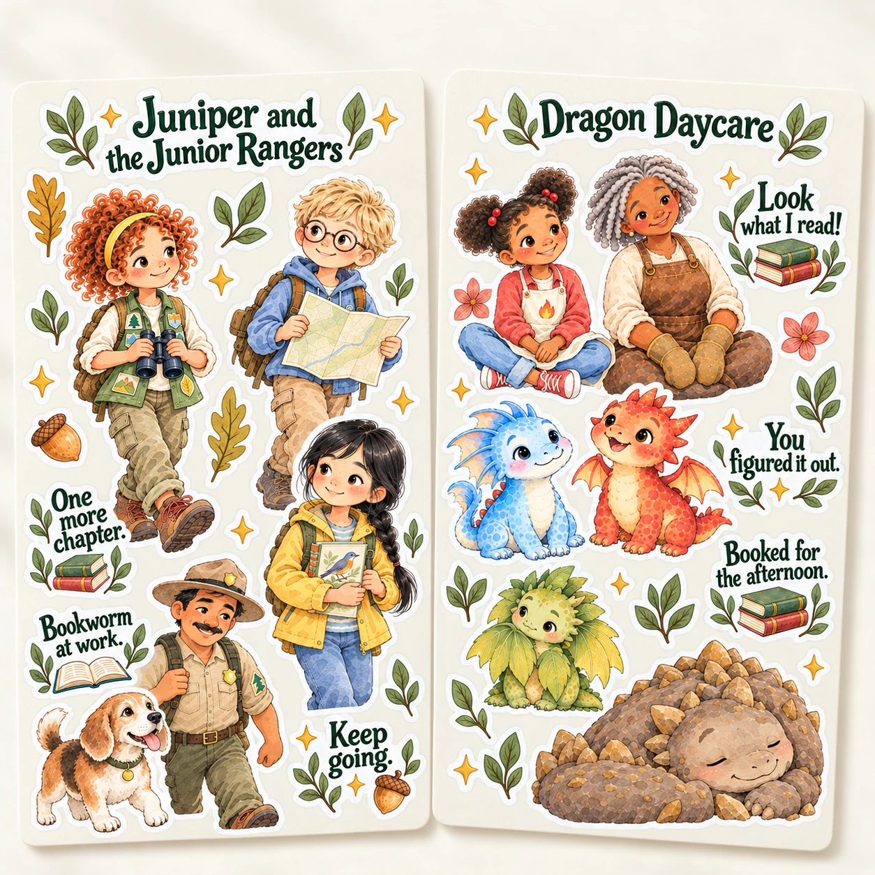 Product concept for series sticker sheets.